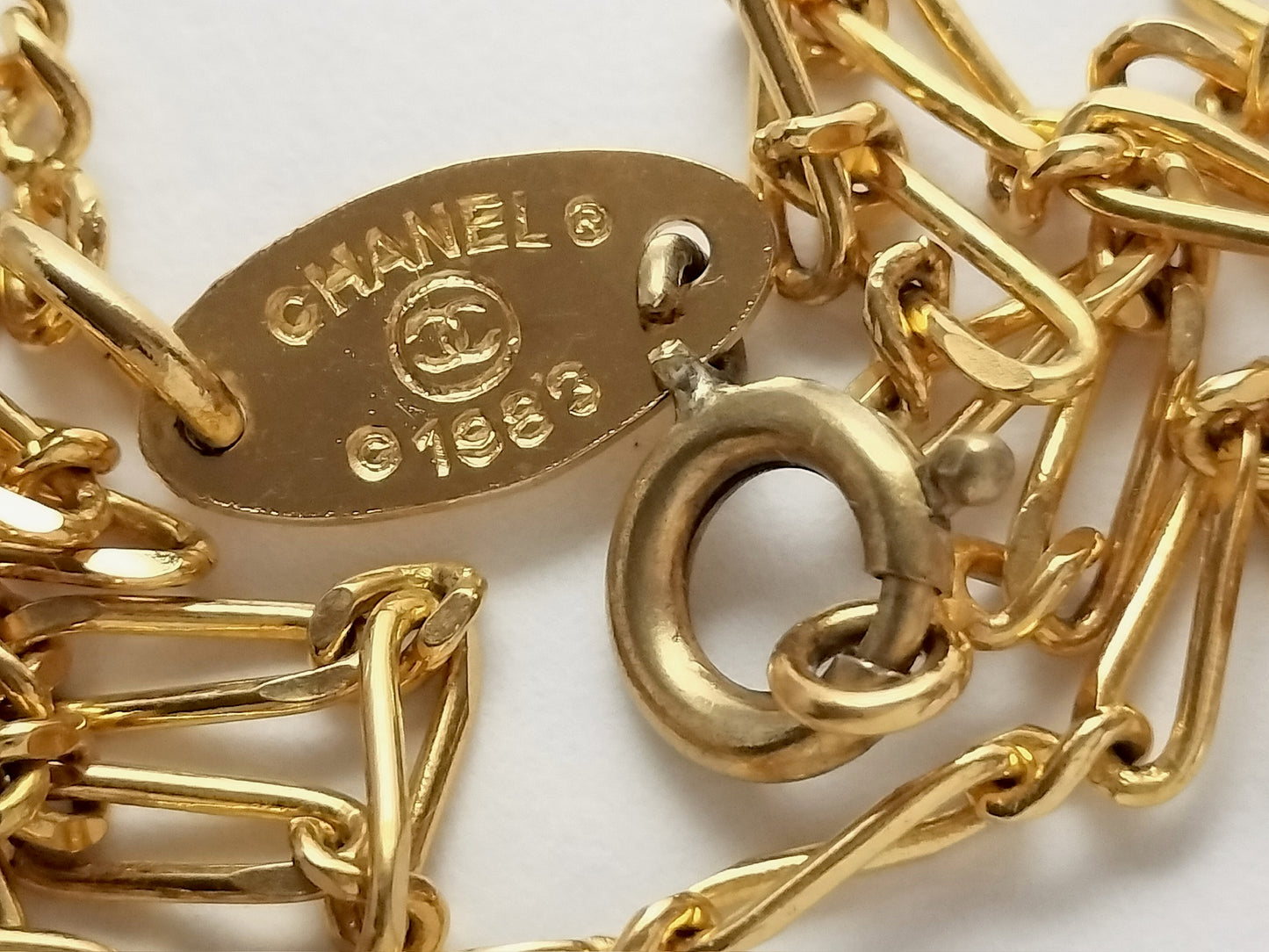 Chanel 1983 Gold-Plated Double C Adjustable Choker