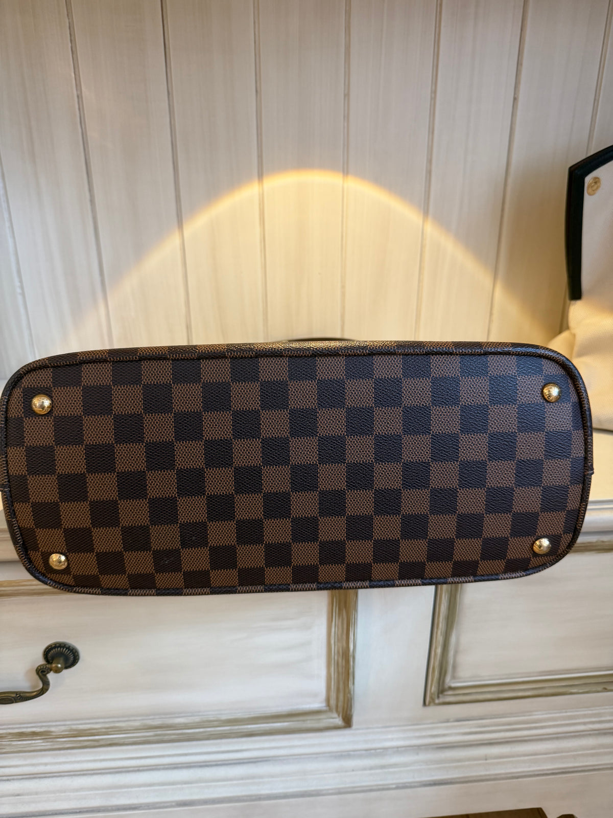LV Classic Damier Ebene Kensington Tote Bag
