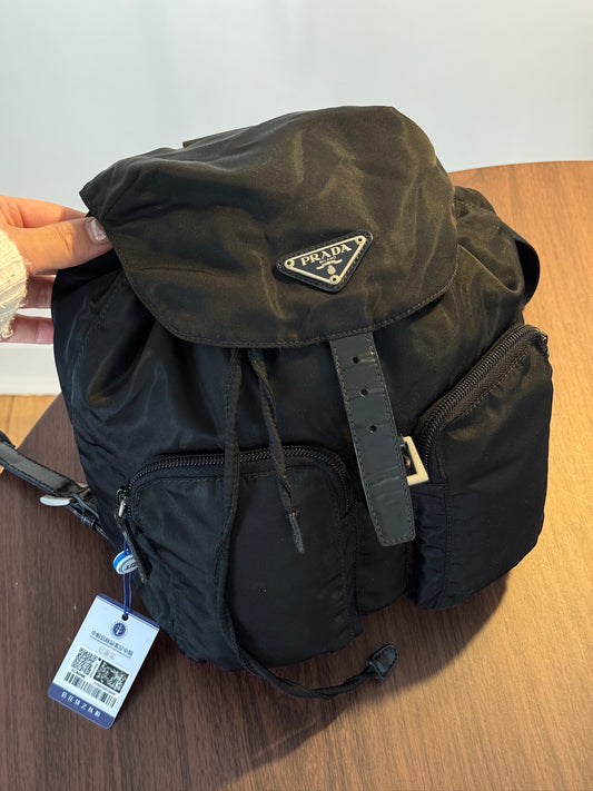 Prada Vintage Black Nylon Mini Backpack