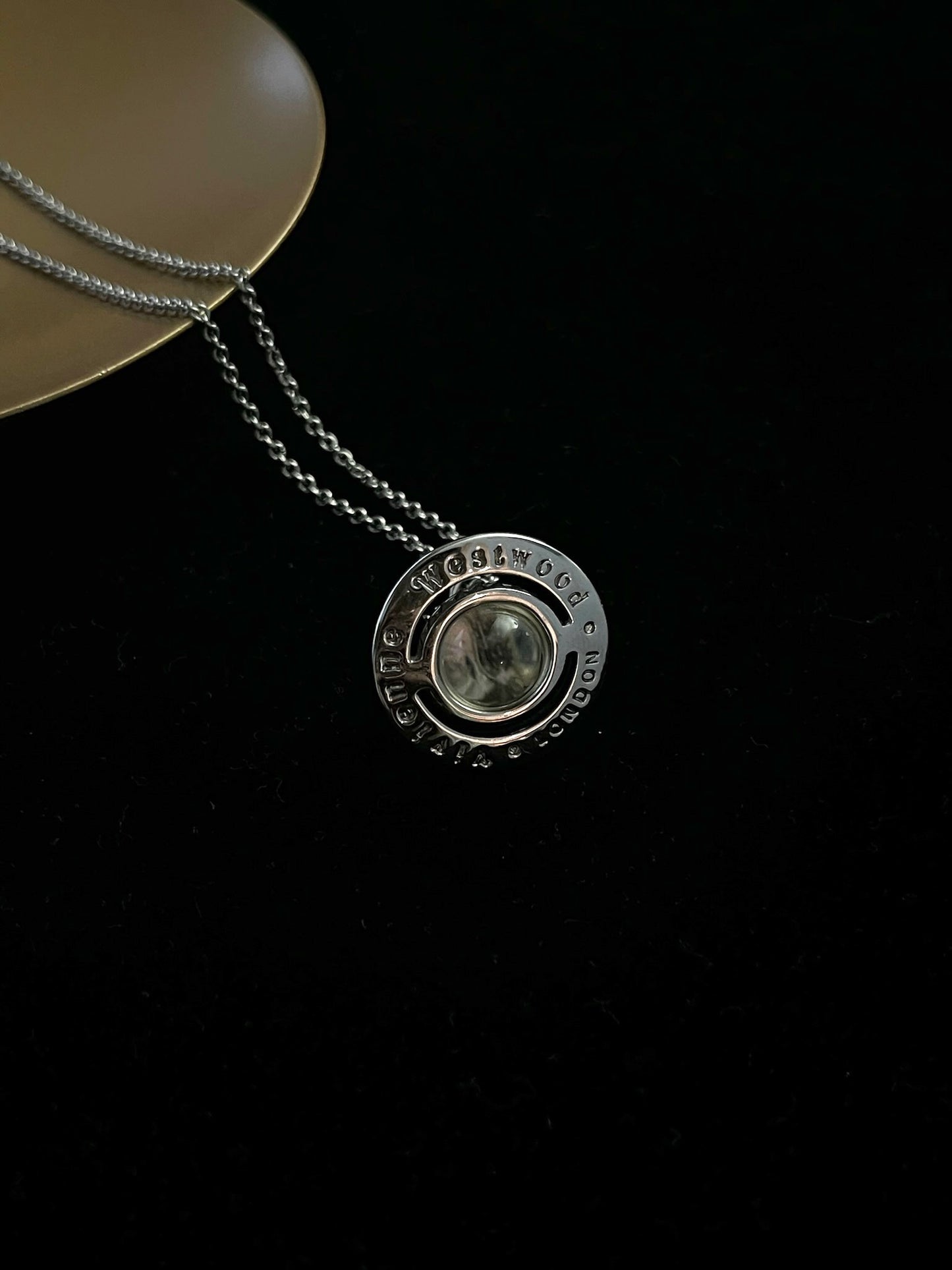 Vivienne Westwood Silver Orb Crystal Pendant Necklace