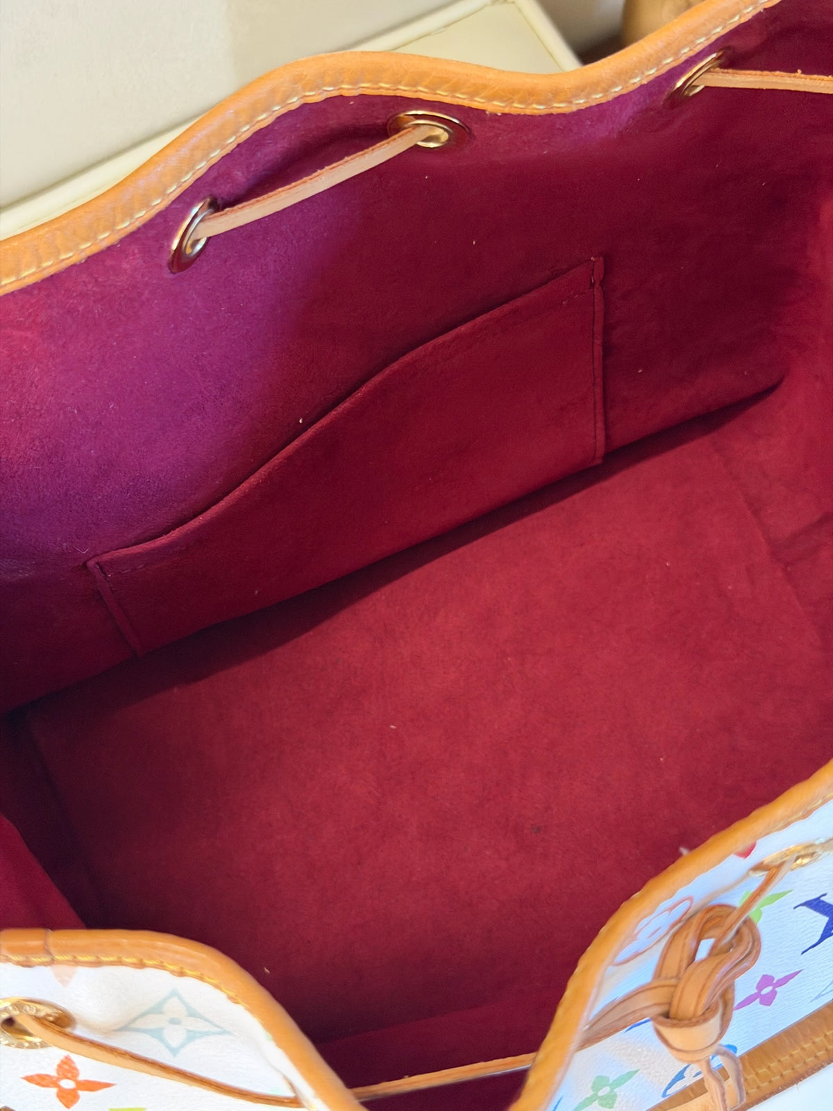 Louis Vuitton Monogram White Petit Noé Bucket Shoulder Bag