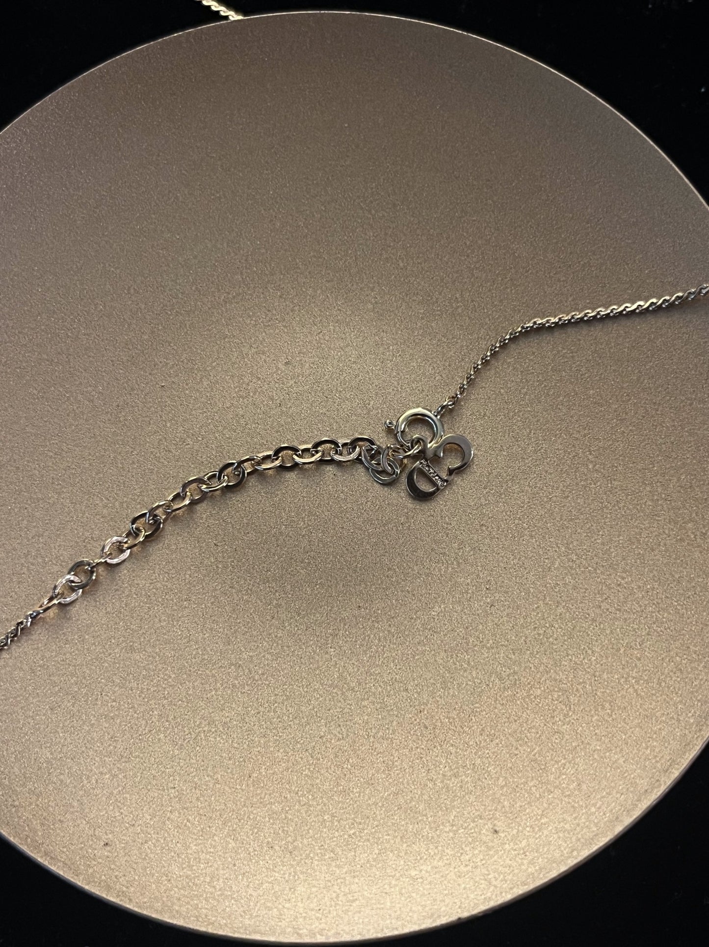 Vintage Dior Small CD Logo Necklace – Gold Tone