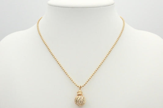 Christian Dior Crystal Orb Pendant Necklace