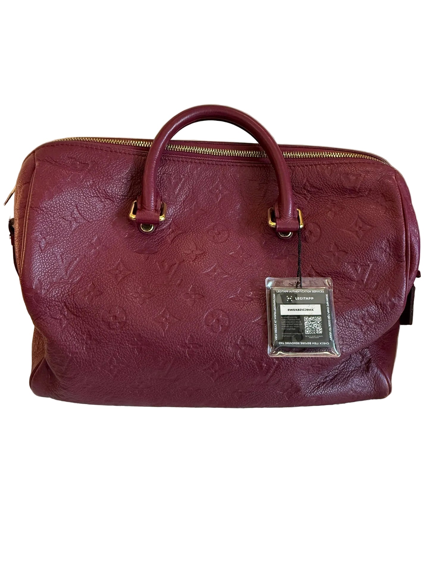 Louis Vuitton Monogram Empreinte Speedy 30 – Burgundy