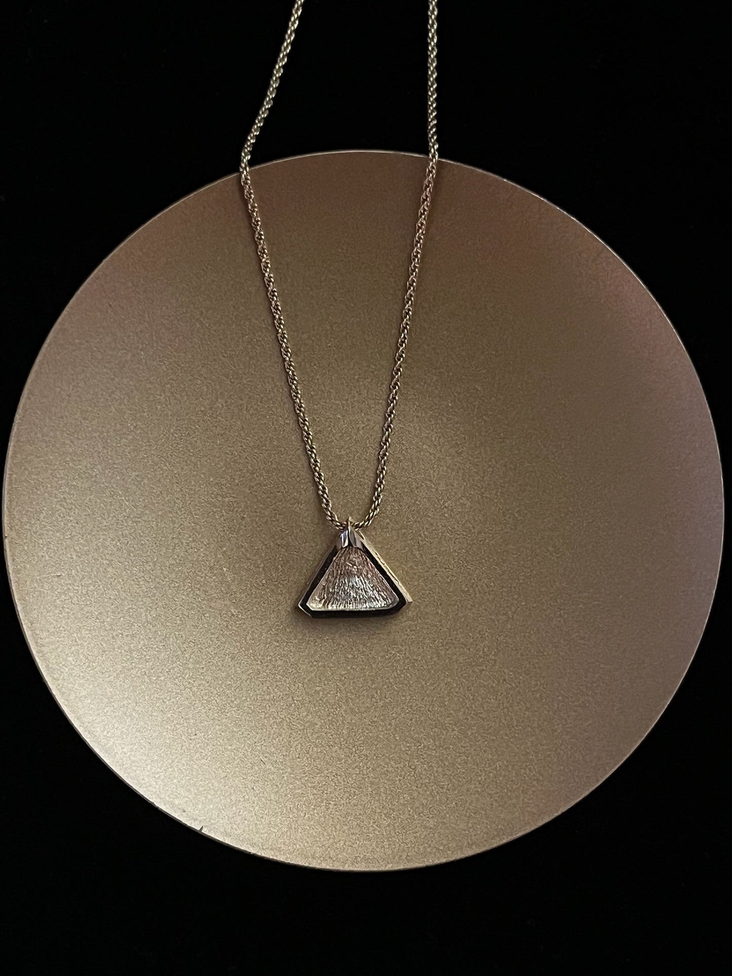 Vintage Dior “Luminous Triangle” Pendant Necklace