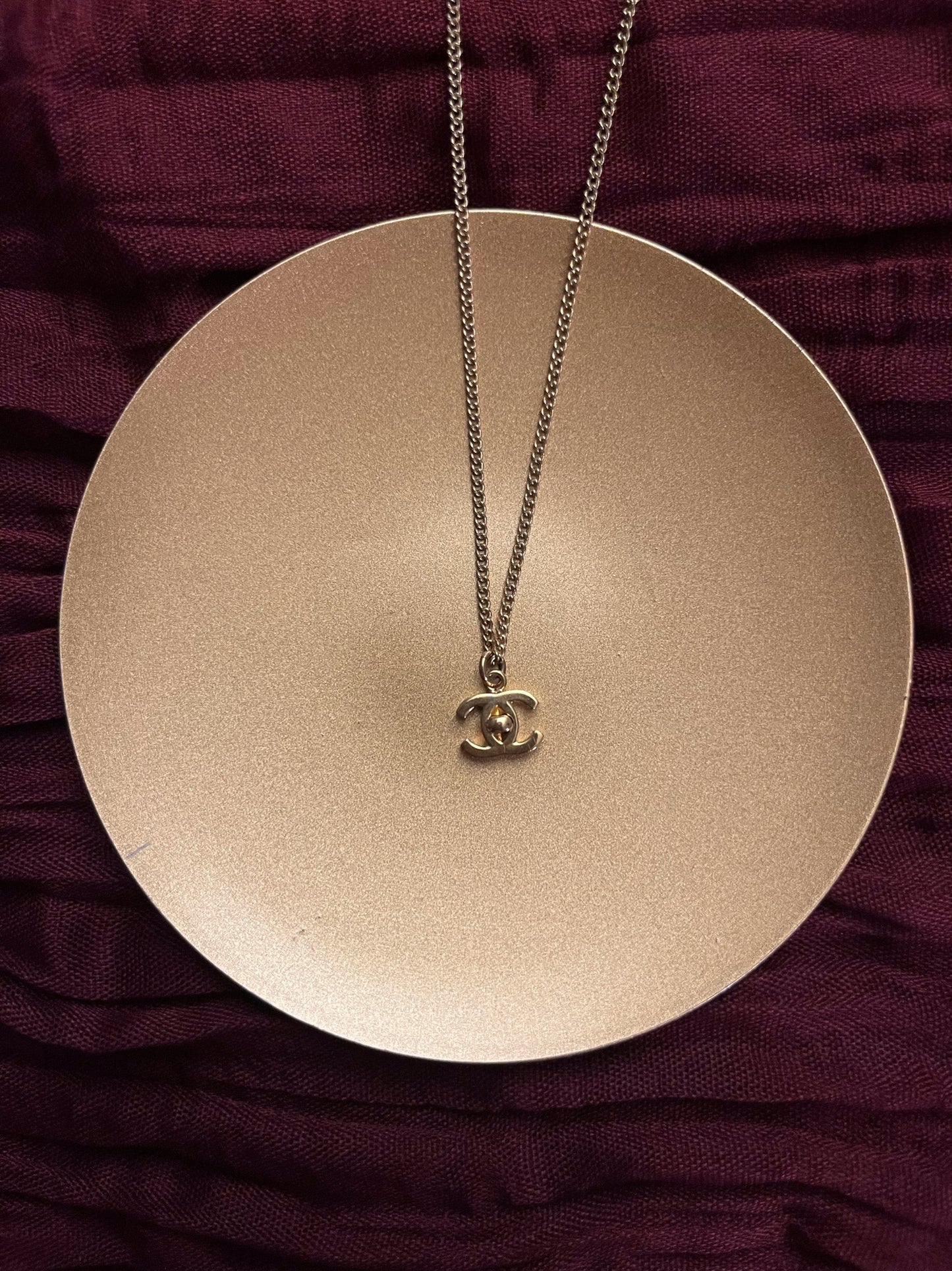 Chanel 2010 Vintage Mini Turnlock Clasp Necklace