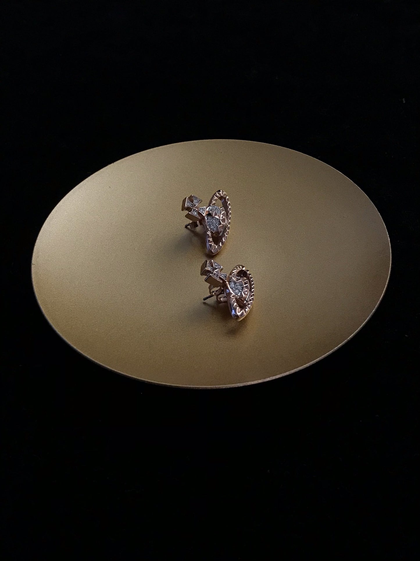 Vintage Vivienne Westwood Rose & Silver Tone Earrings