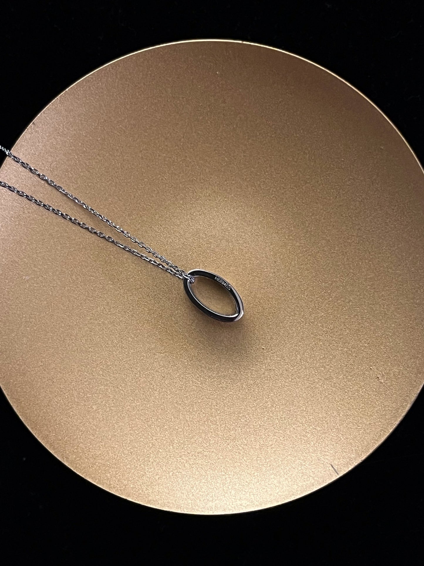 Hermès Large Pop H Necklace in Silver & White