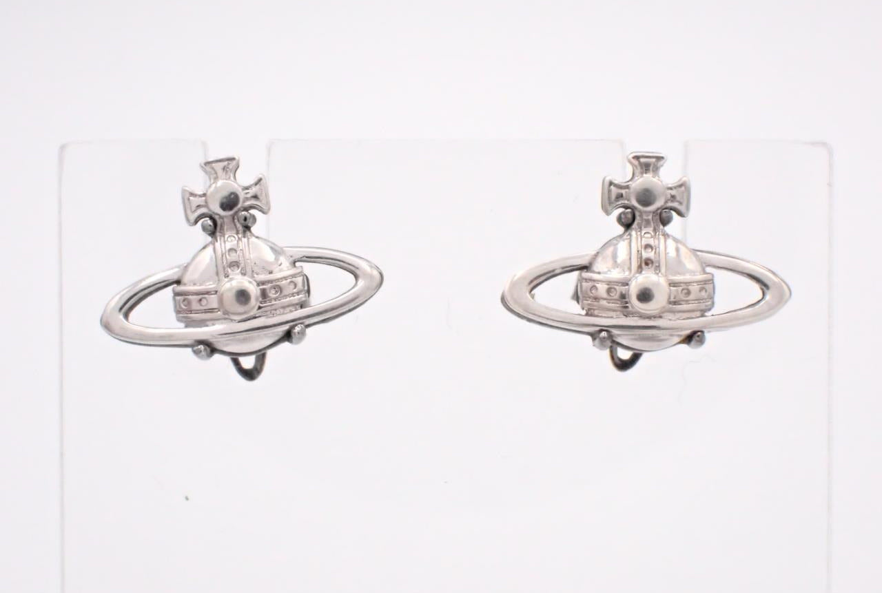 Vintage Vivienne Westwood Silver Orb Stud Earrings