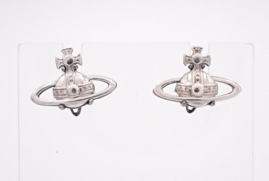 Vintage Vivienne Westwood Silver Orb Stud Earrings