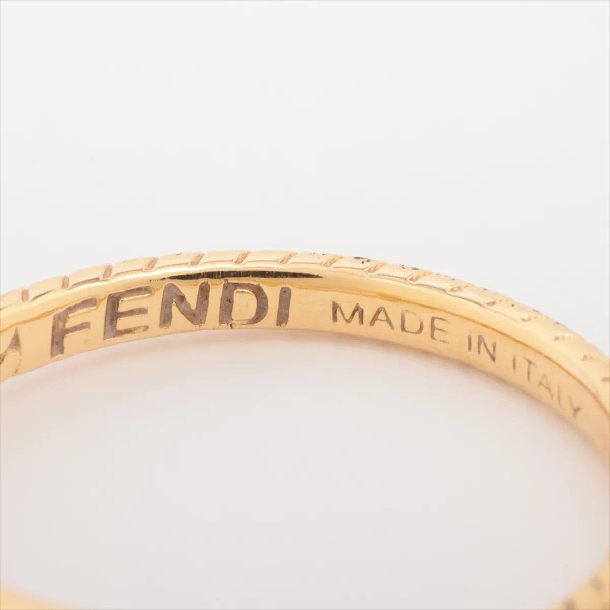 Vintage Fendi Gold Logo Ring