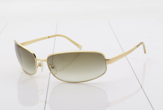 Prada Slim Rectangle Sunglasses – Gold Tone