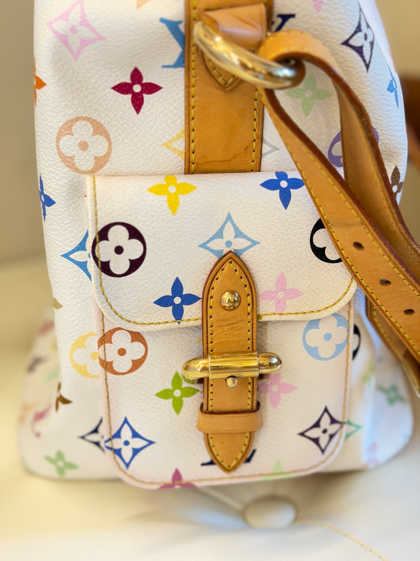 Louis Vuitton Monogram White Petit Noé Bucket Shoulder Bag