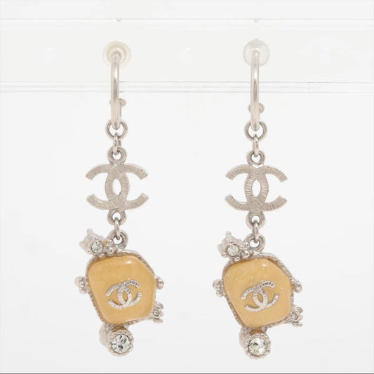 Chanel 2010 Yellow Gripoix Bear Drop Earrings
