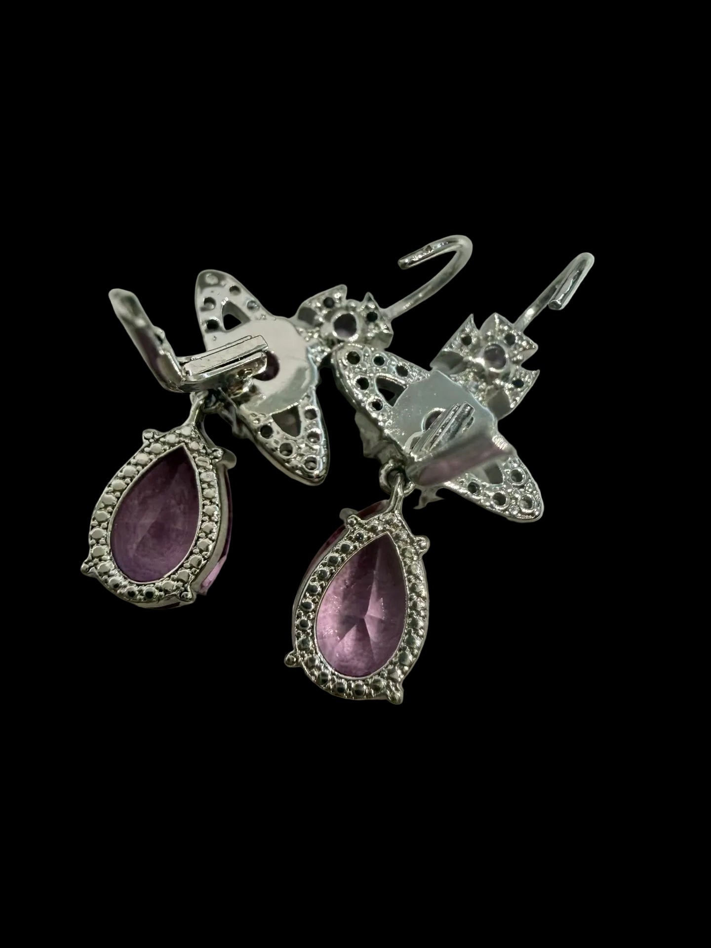Vivienne Westwood Pink Crystal Orb Drop Earrings