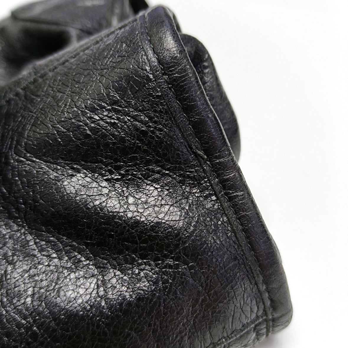 Balenciaga Black and Gold Medium Bag