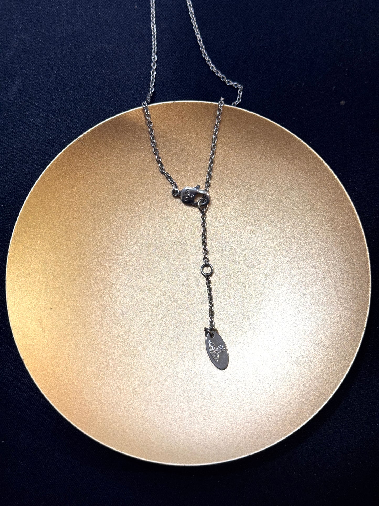 Vivienne Westwood Heart Safety Pin Orb Necklace