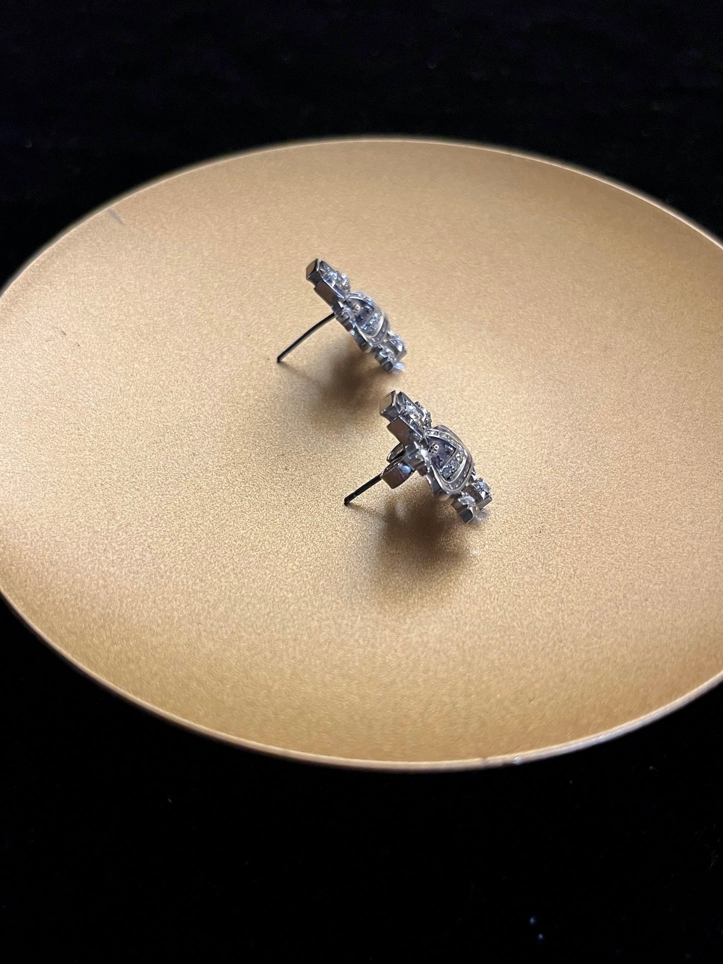 Vintage Vivienne Westwood Rare Orb & Star Crystal Stud Earrings