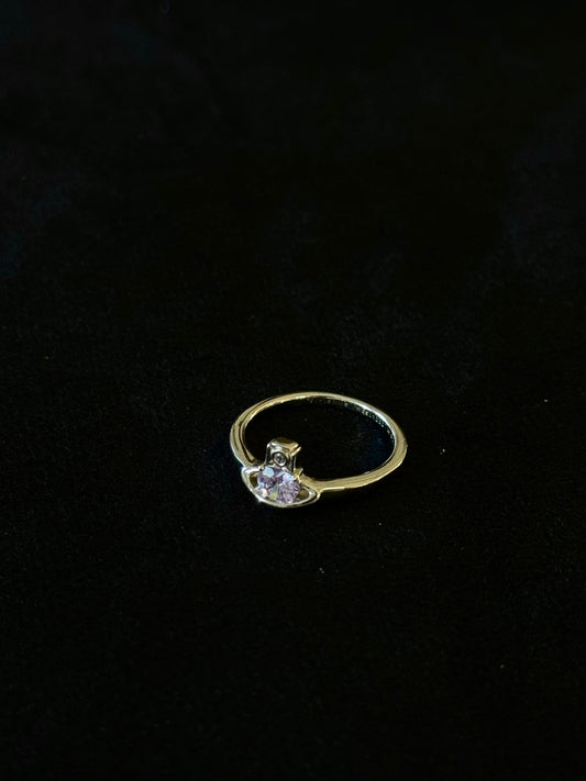 Vivienne Westwood Lavender Crystal Heart Ring