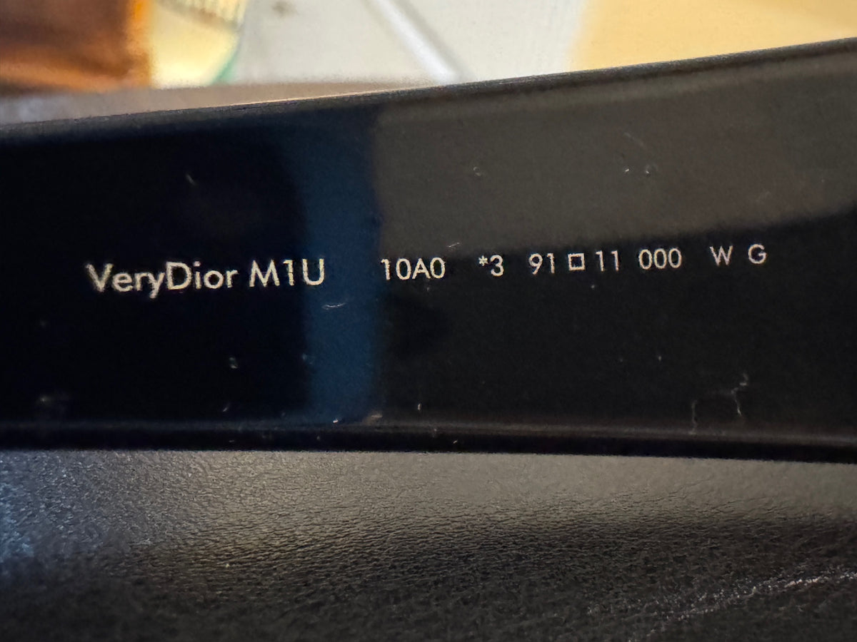 Dior Black and Gold Wide Sunglasses