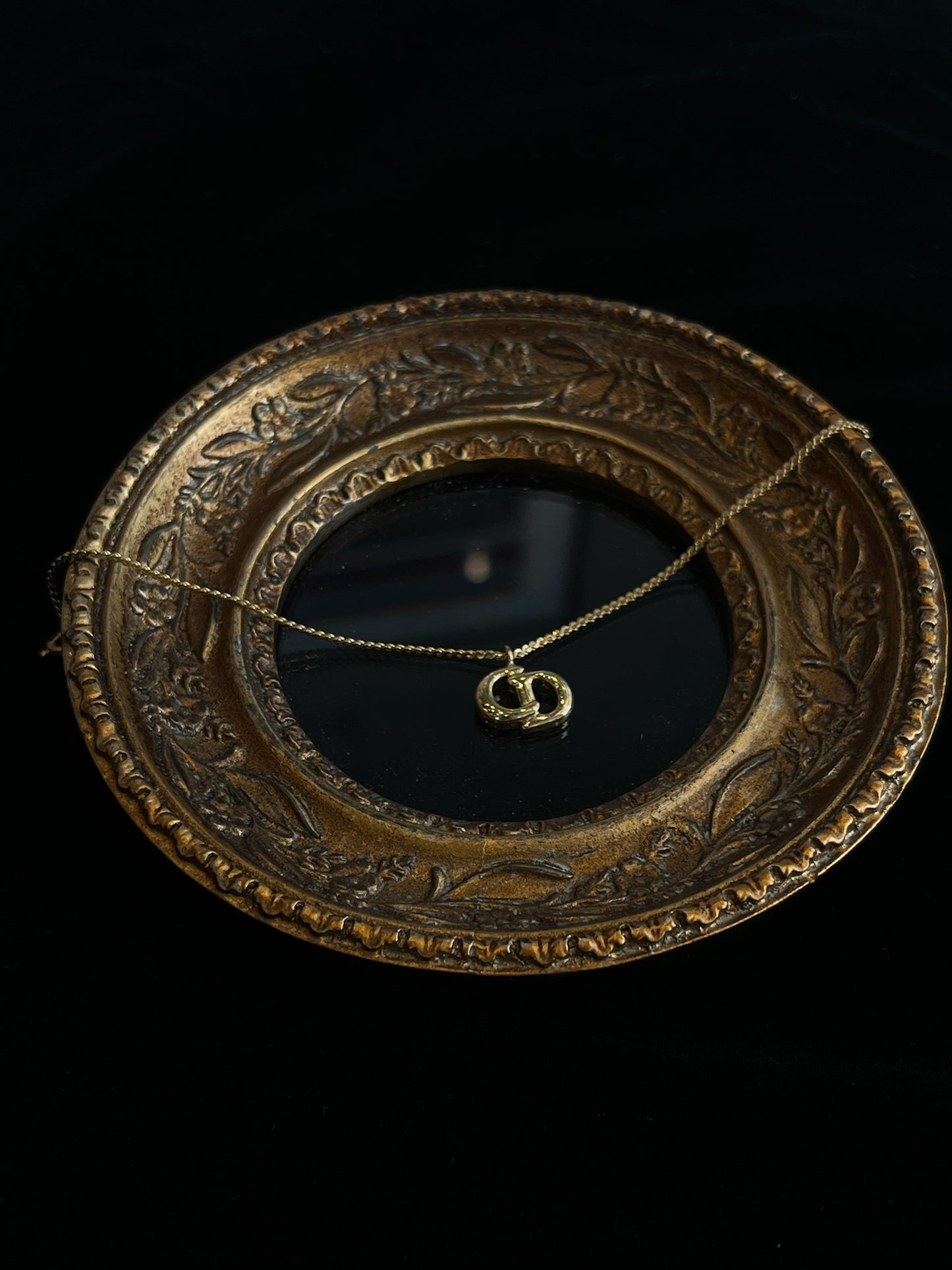 Dior Vintage Gold-Tone CD Logo Delicate Chain Bracelet