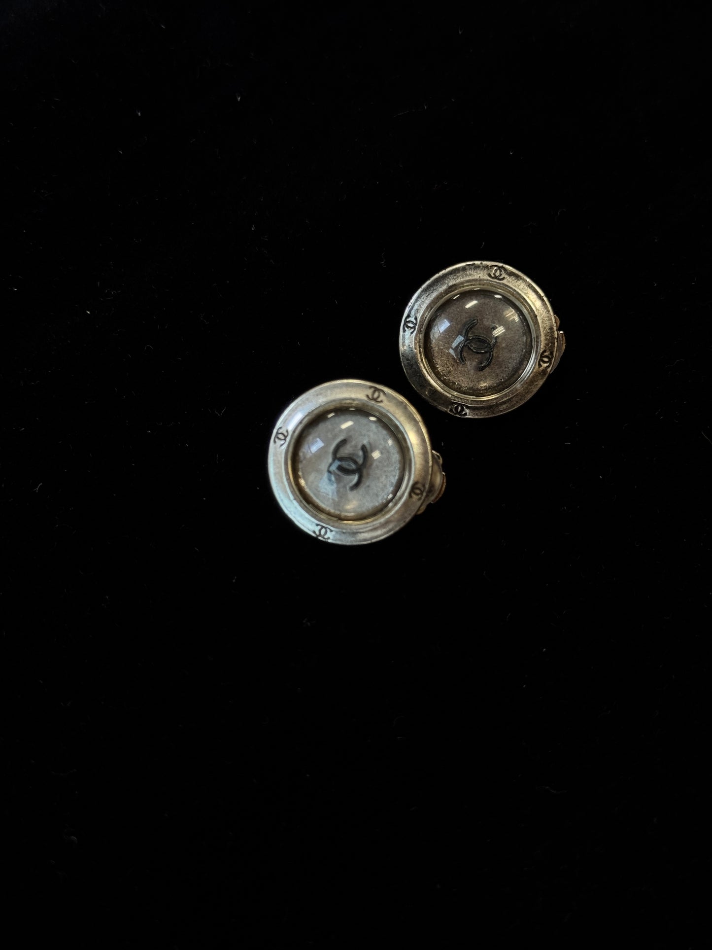 Chanel 1999 Silver CC Logo Clip-On Earrings