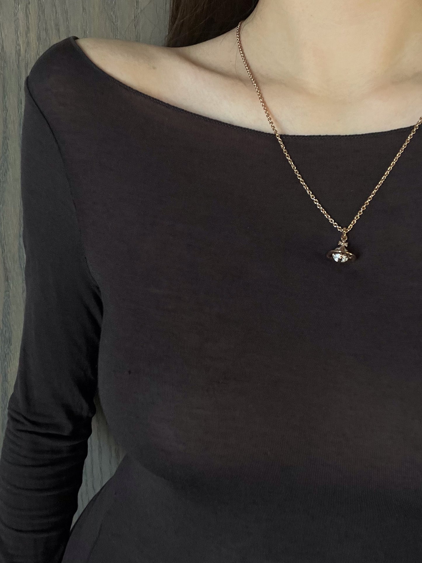 Vintage Vivienne Westwood Gold & Silver-Tone Pavé Mini Orb Necklace