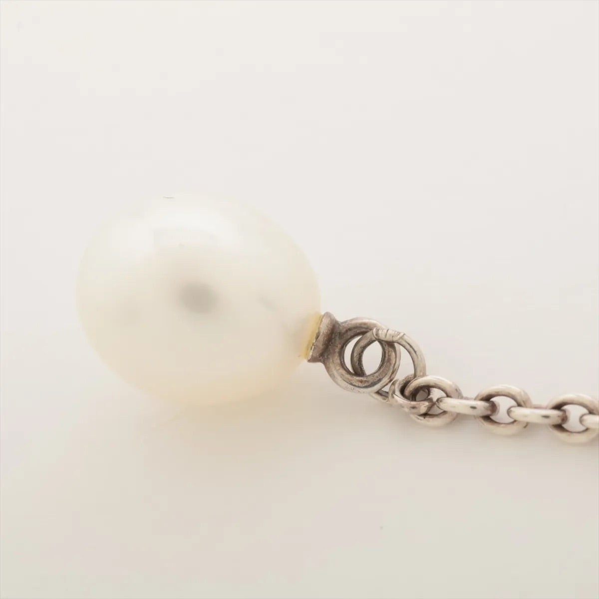 Tiffany & Co. Silver Heart Drop Pearl Necklace