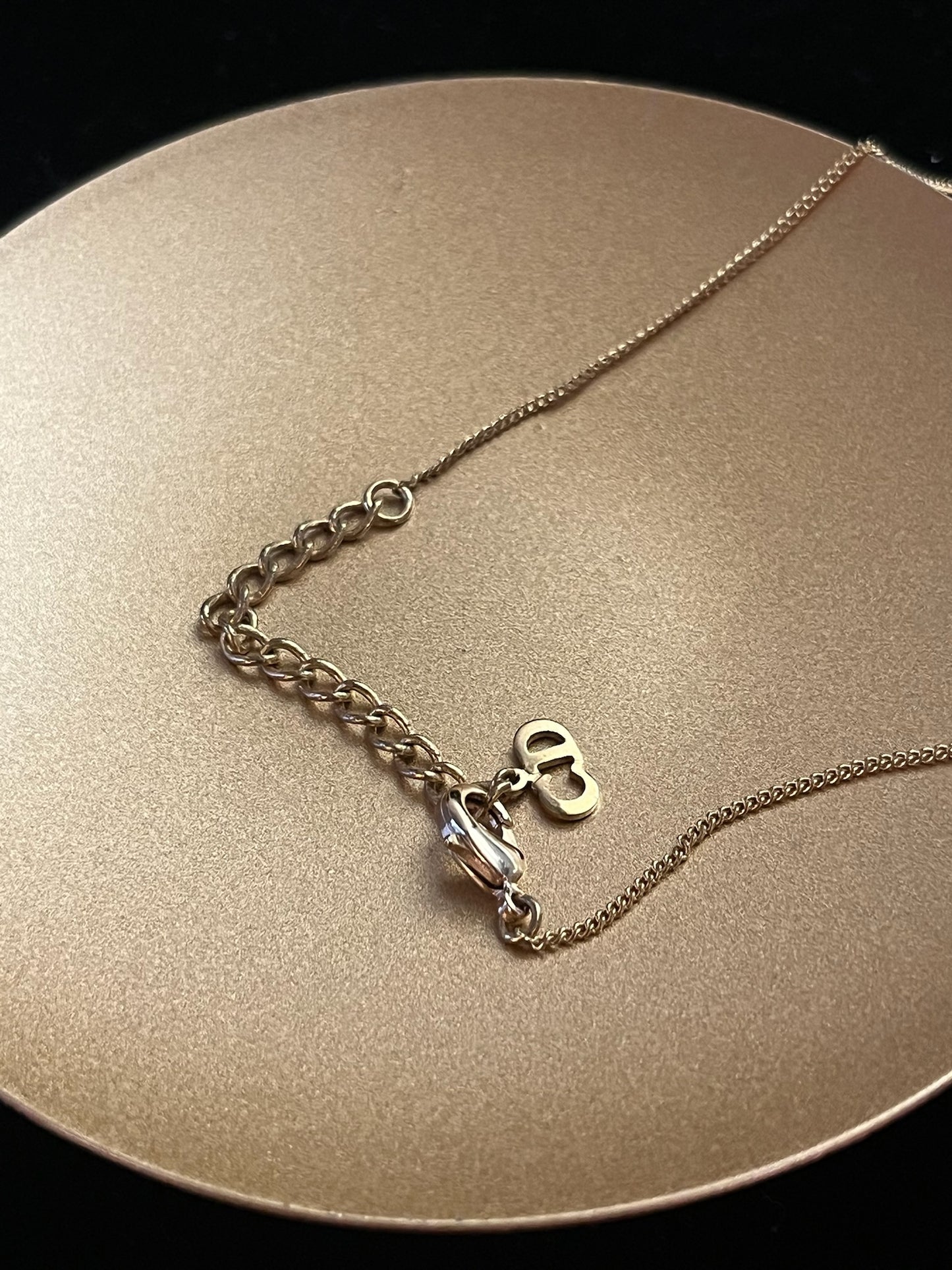 Vintage Dior Gold Padlock Pendant Necklace