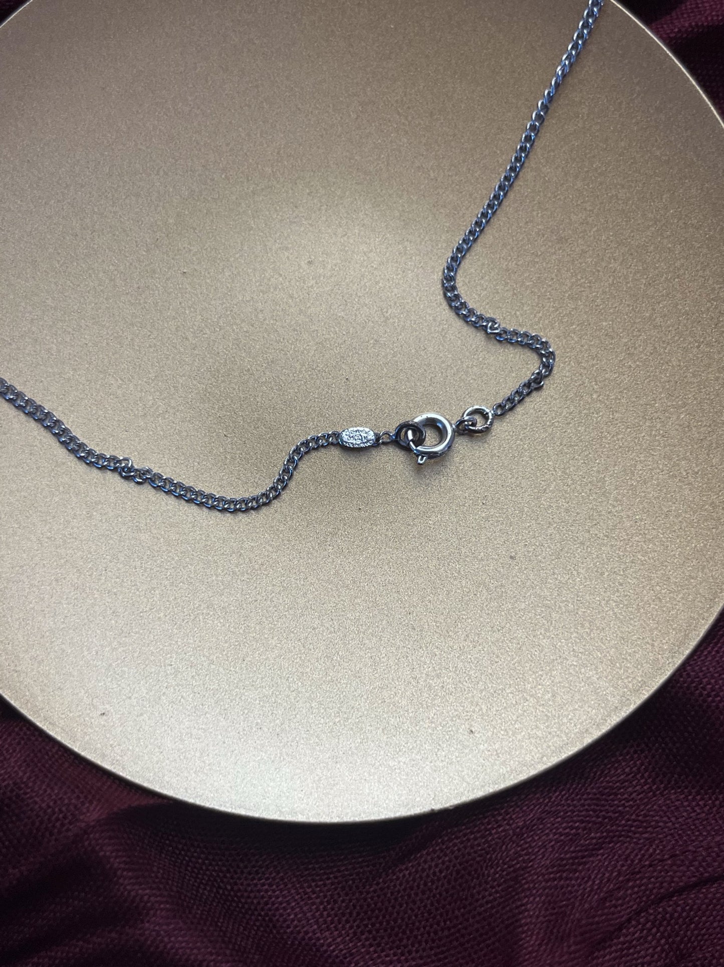 Chanel 2005 Ivory Enamel Double-C Pendant Necklace in Silver-Tone