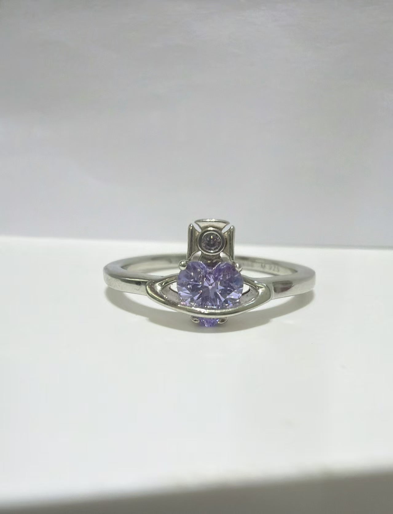 Vivienne Westwood Lavender Crystal Heart Ring