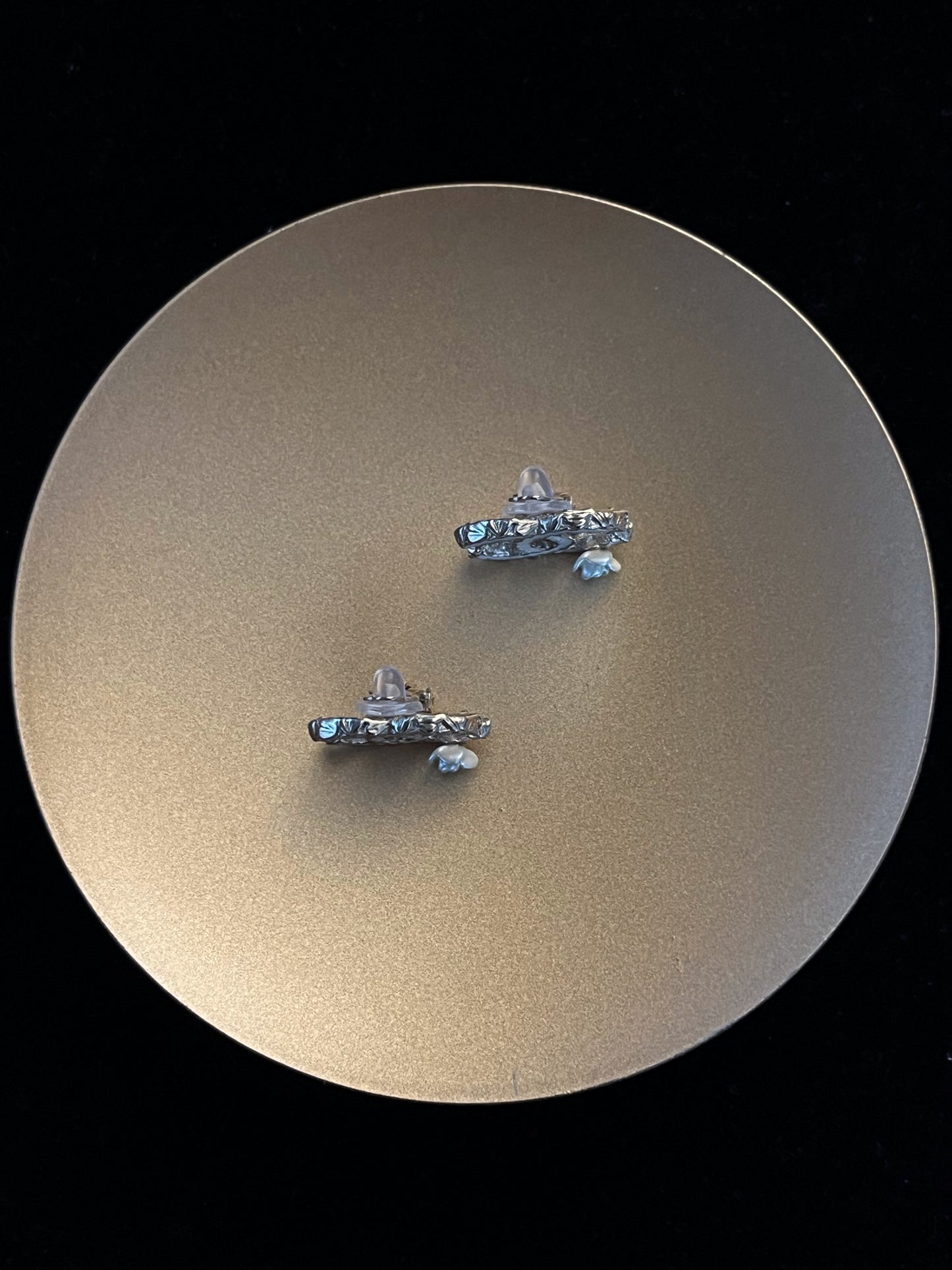 Chanel 2012 CC Camellia Ivory Enamel Clip-On Earrings