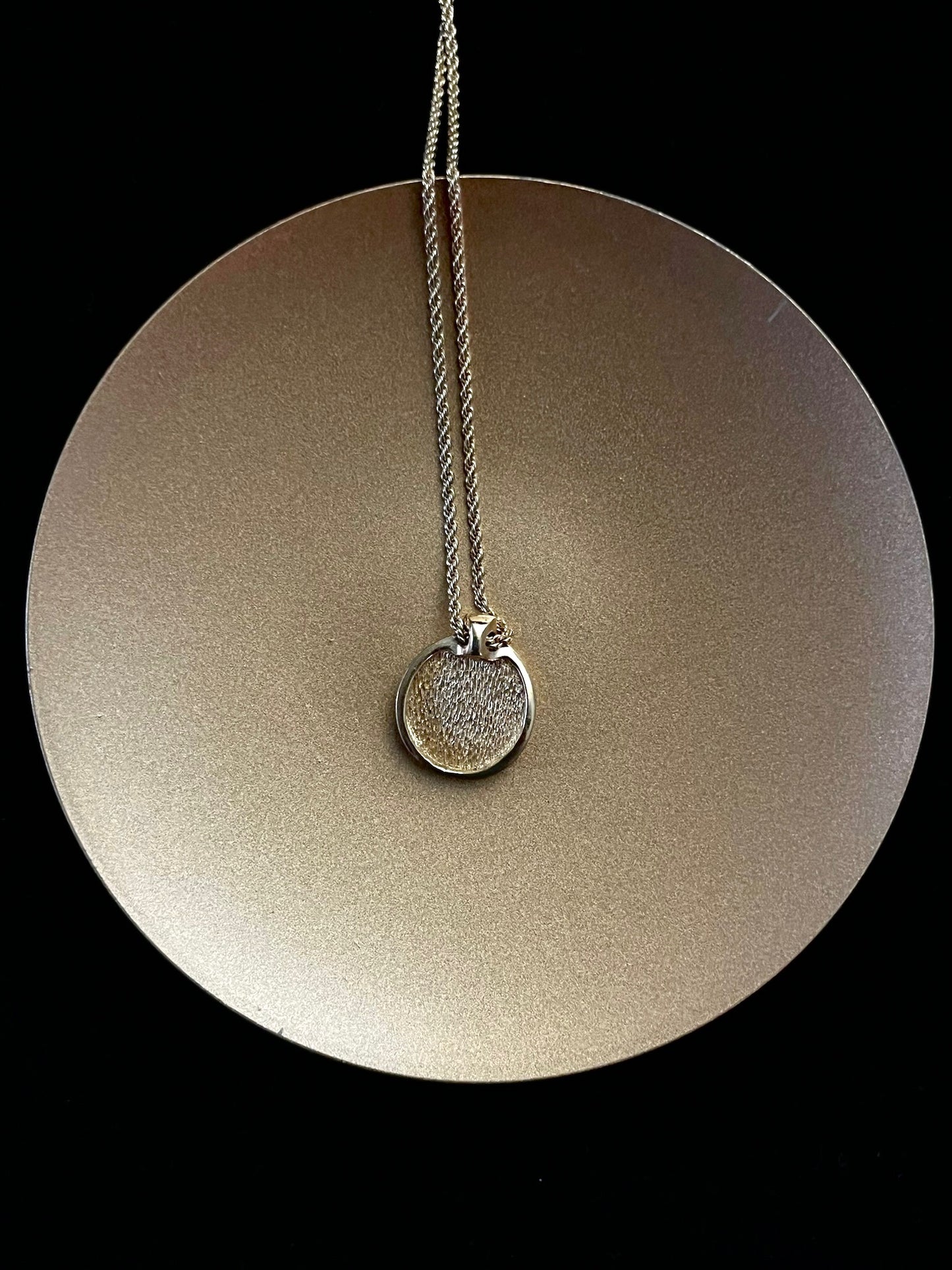 Dior Vintage Black & Gold Crystal-Edged Logo Necklace