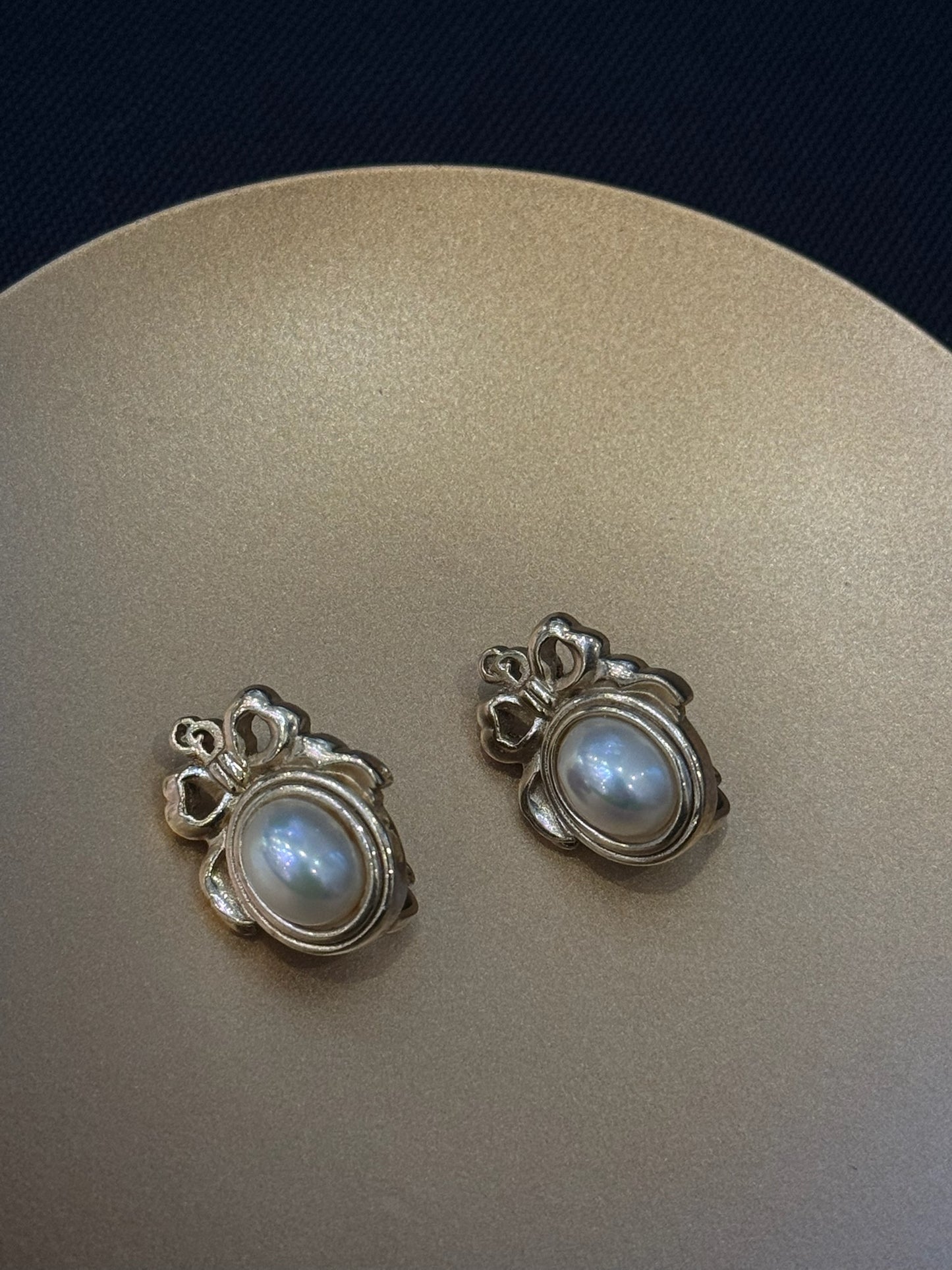 Vintage Dior Baroque Pearl Clip-On Earrings