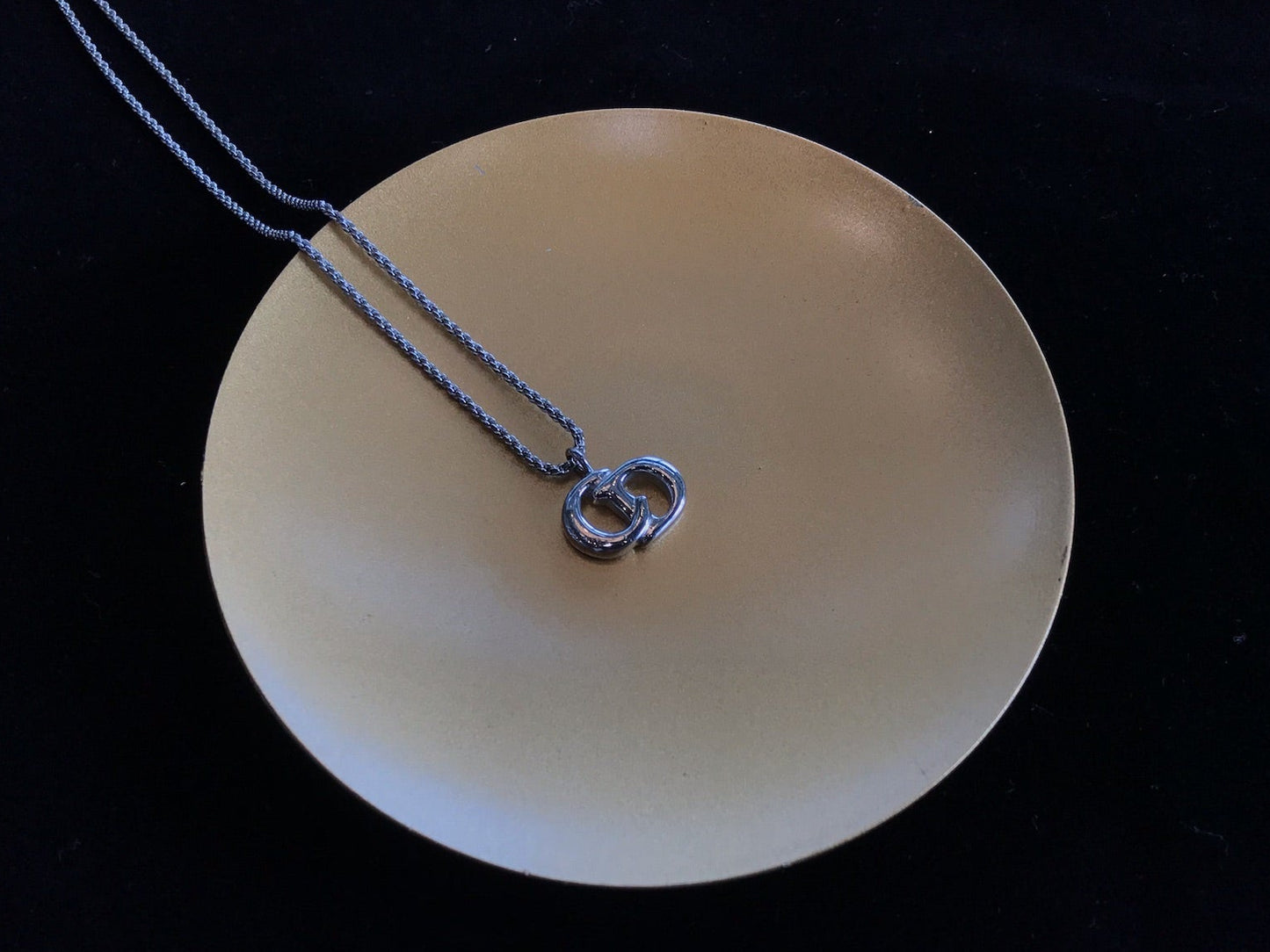 Dior Vintage Silver-Tone Braided CD Adjustable Necklace