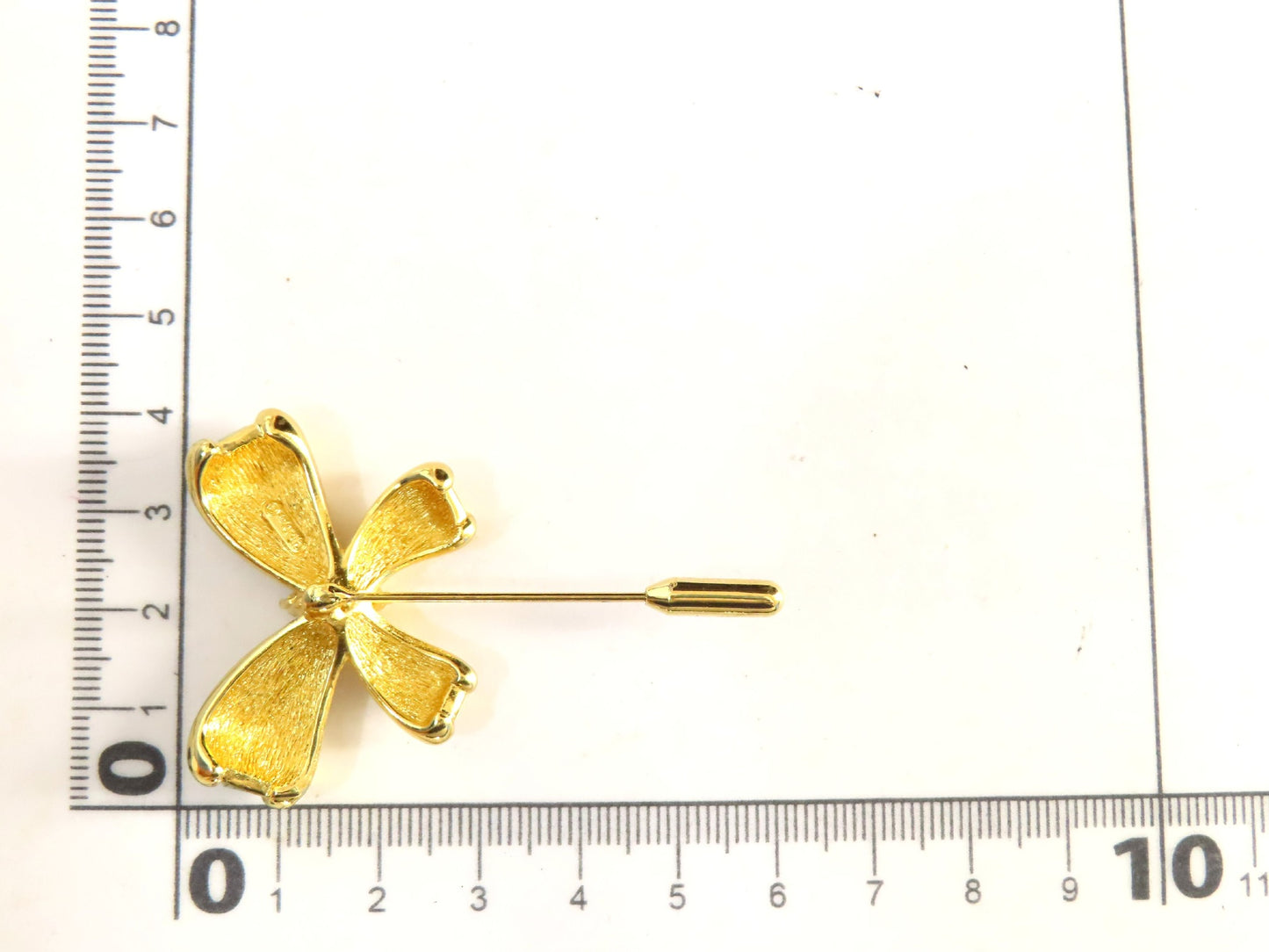 Vintage Dior Gold Crystal Bow Brooch