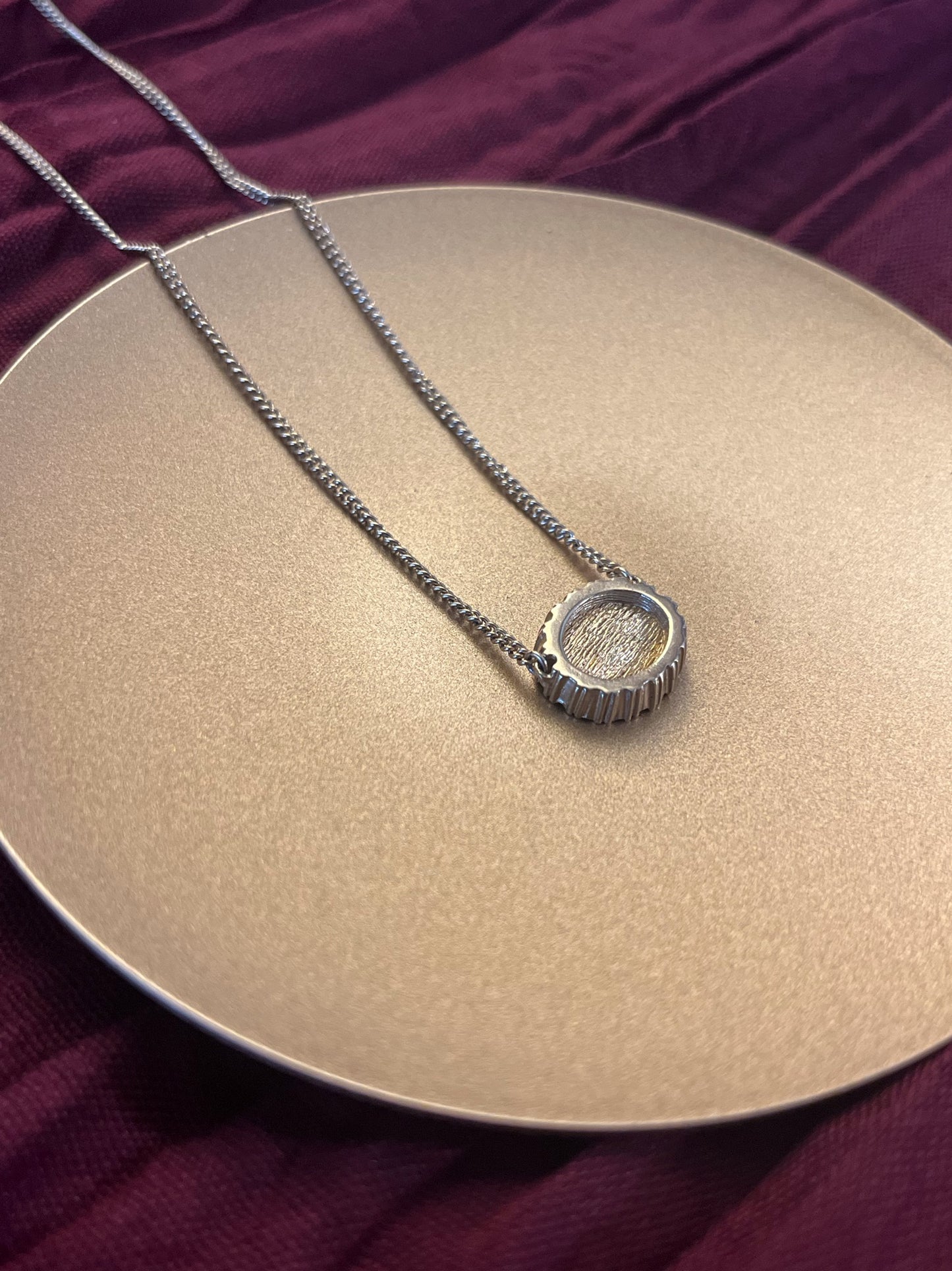 Dior Crystal Halo Logo Medallion Necklace