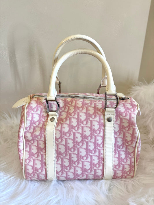 Christian Dior Pink Trotter Boston Bag