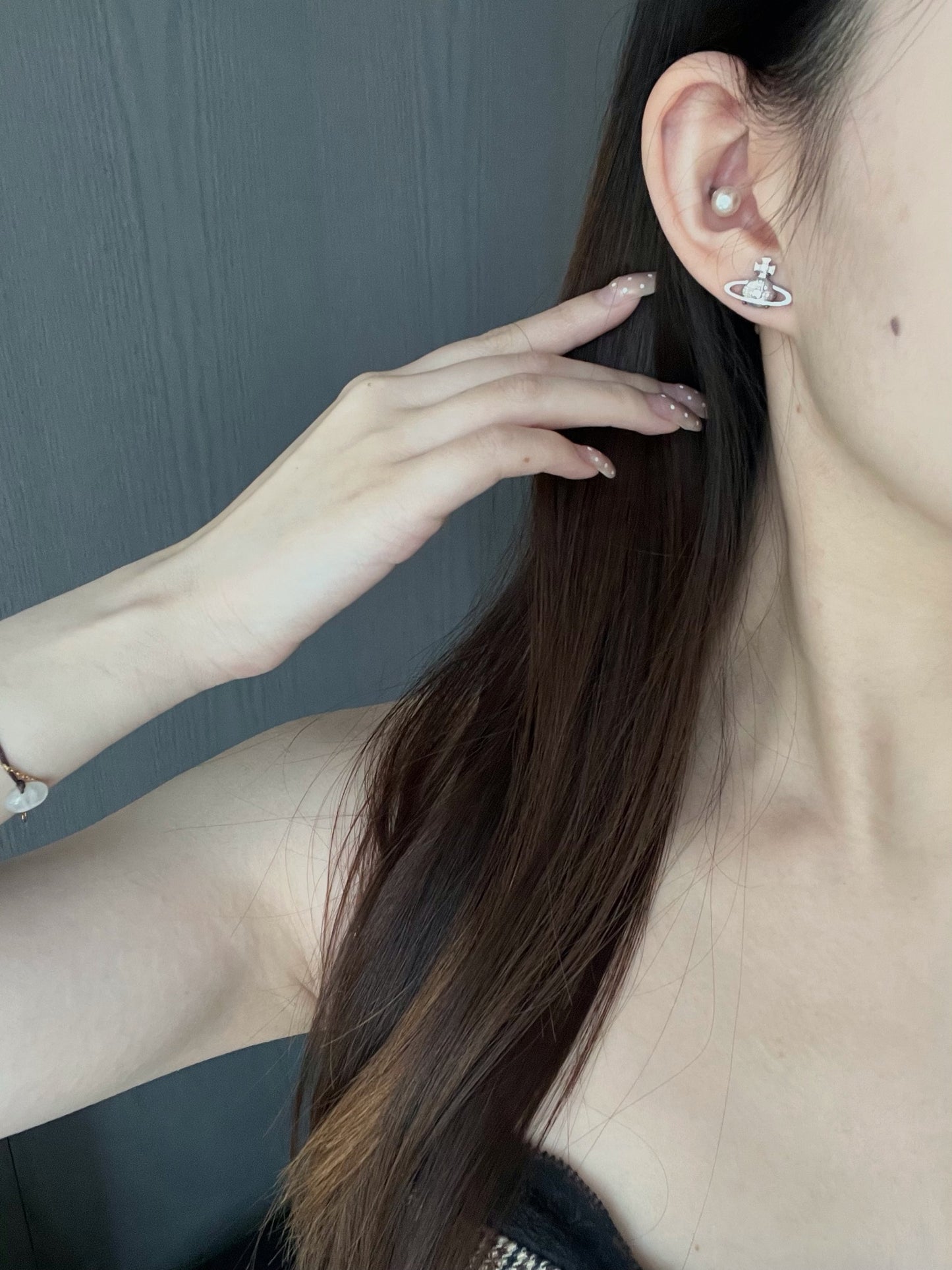 Vintage Vivienne Westwood Silver Orb Stud Earrings