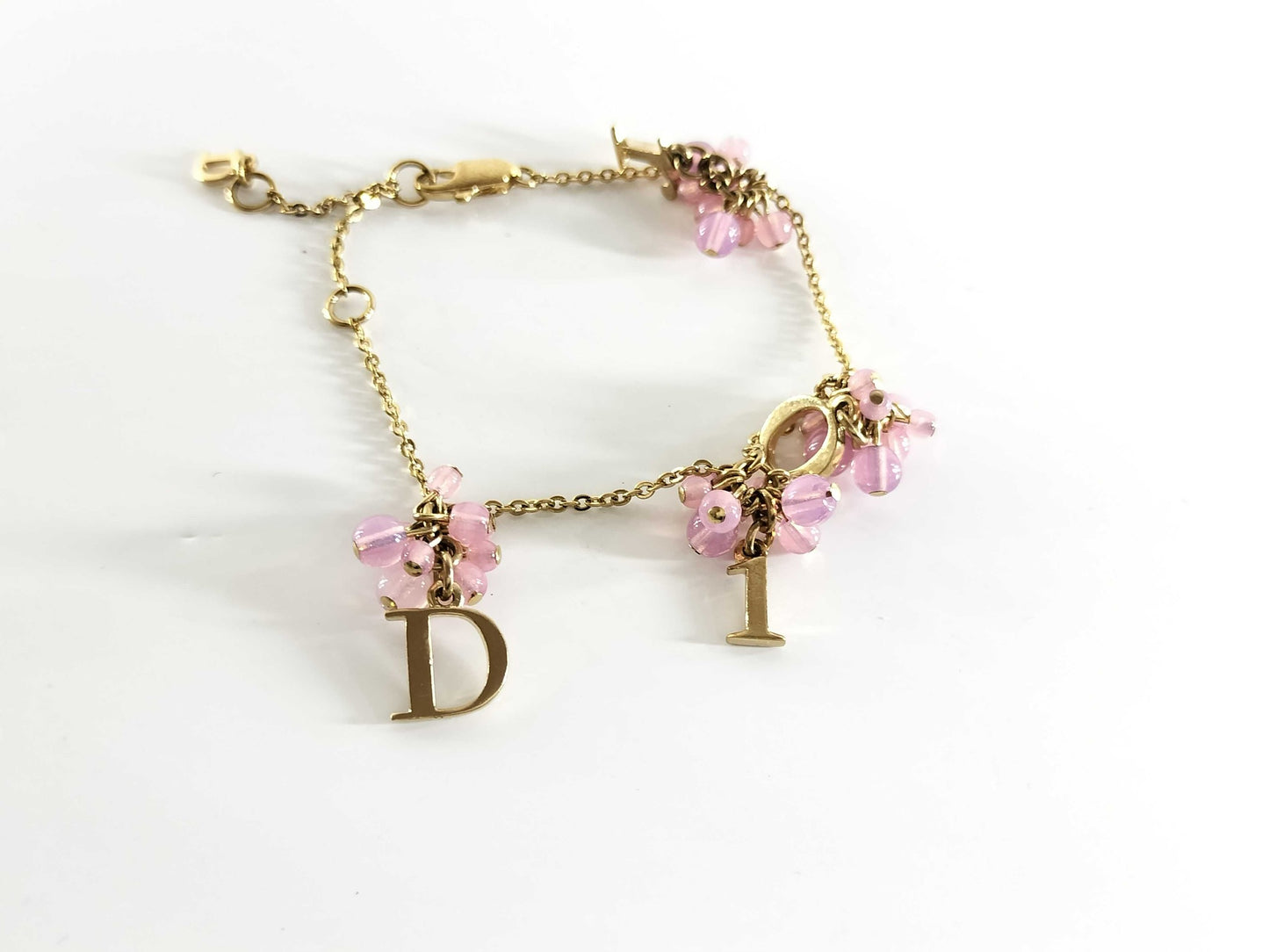 Vintage Dior Pink Petal Logo Bracelet