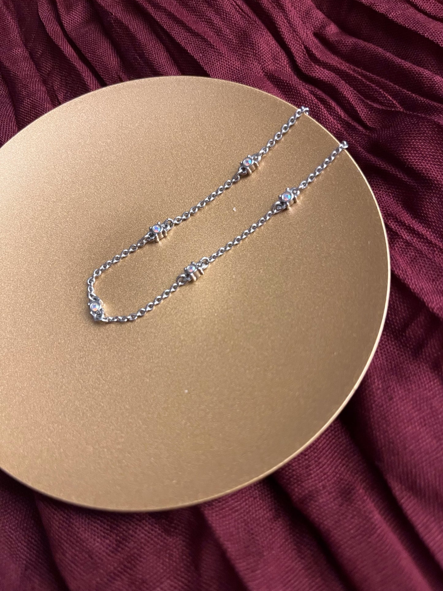 Dior Vintage Silver-Tone Multicolor Crystal Bracelet