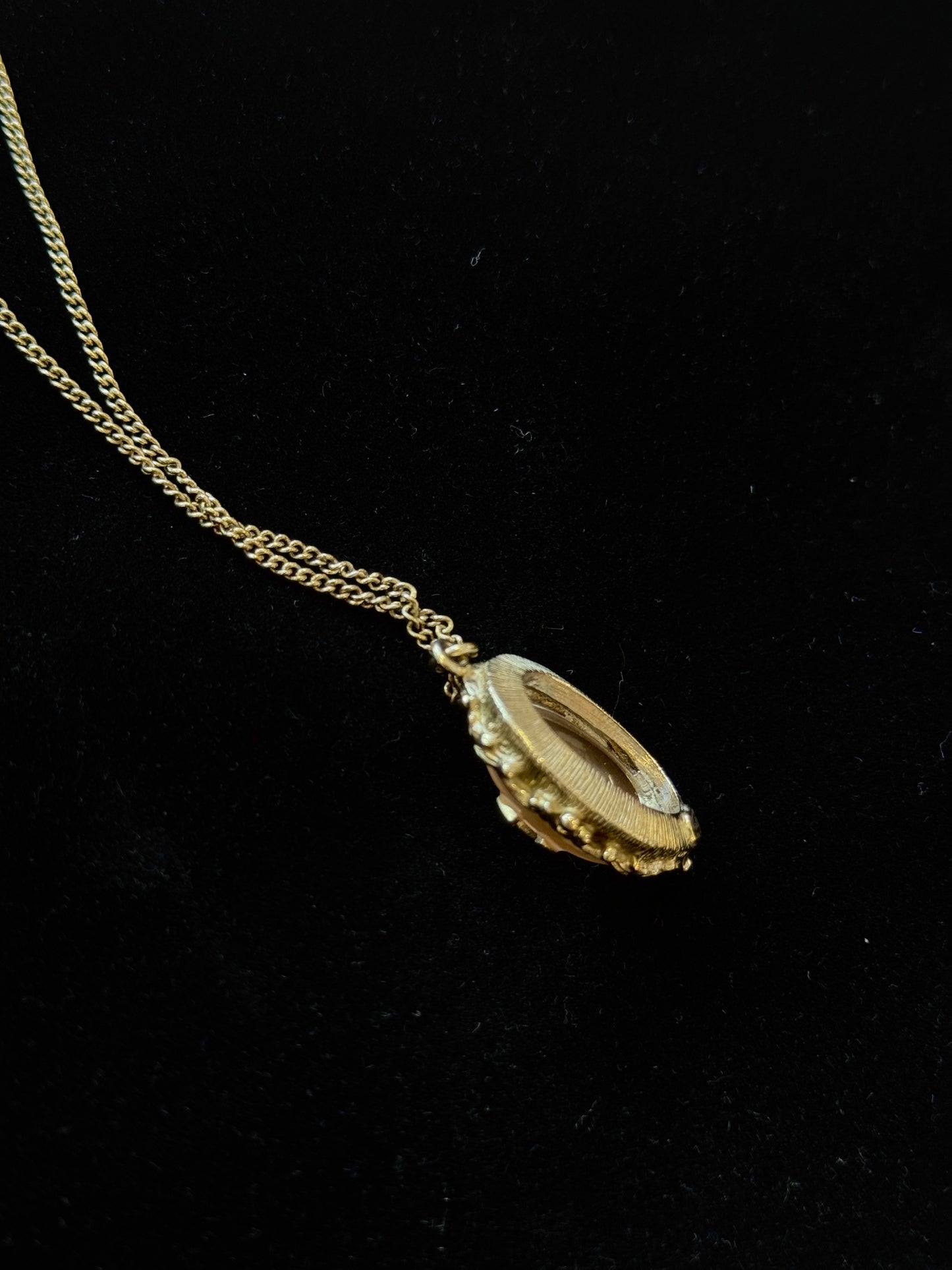 Chanel Vintage Gold-Tone CC Medallion Pendant Necklace