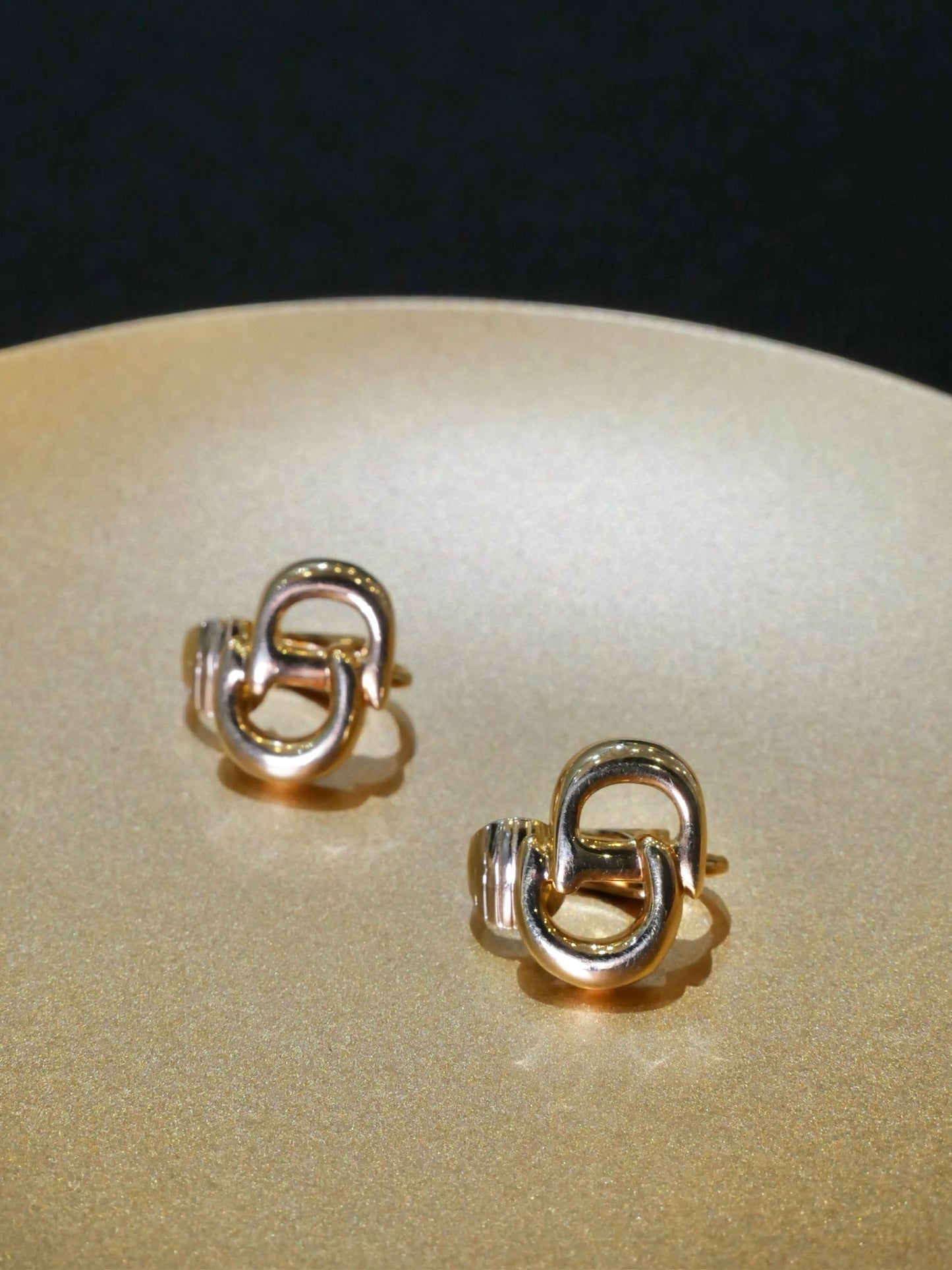 Dior Vintage Gold-Tone CD Logo Clip-On Earrings
