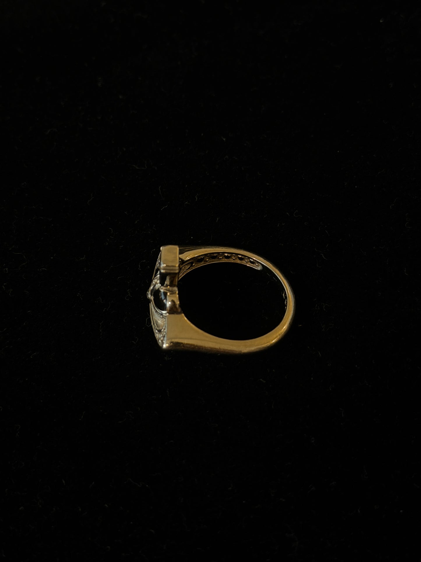 Vivienne Westwood 2010s "Orbit Punk" Crystal-Paved Silver-Tone Orb Ring
