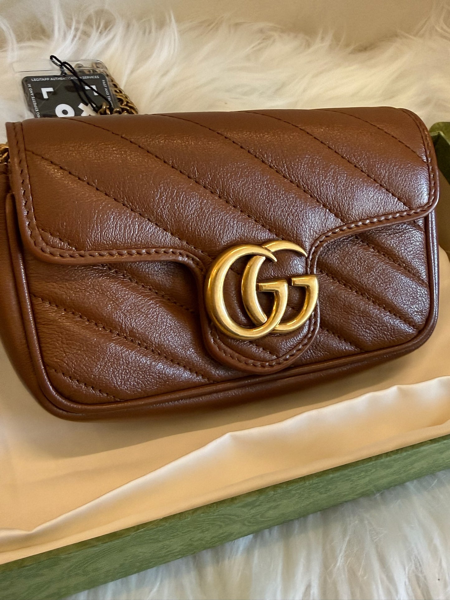 Gucci GG Marmont Matelassé Mini Bag – Brown