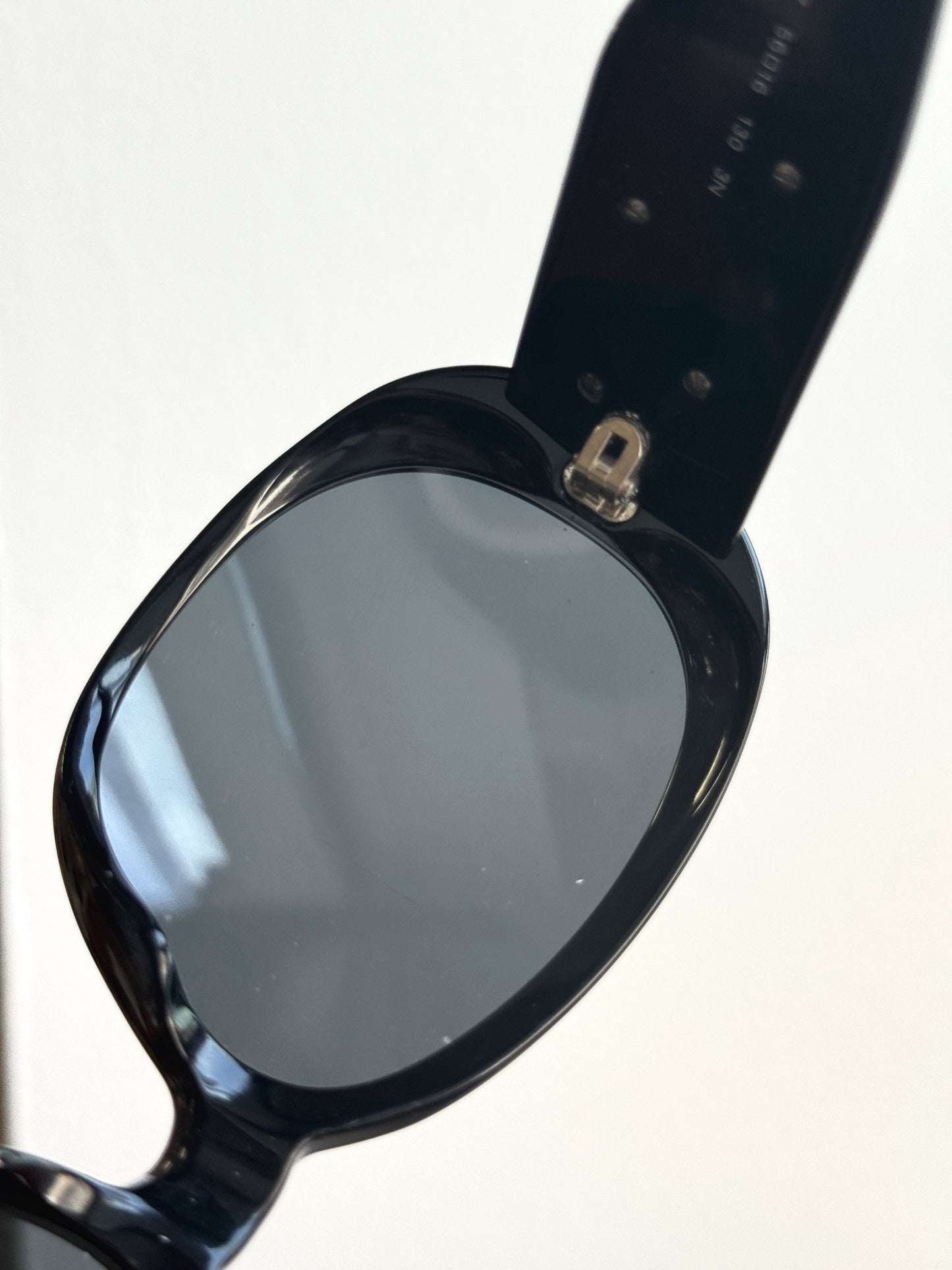 Chanel Vintage “Camellia Chic” Black Oval Sunglasses