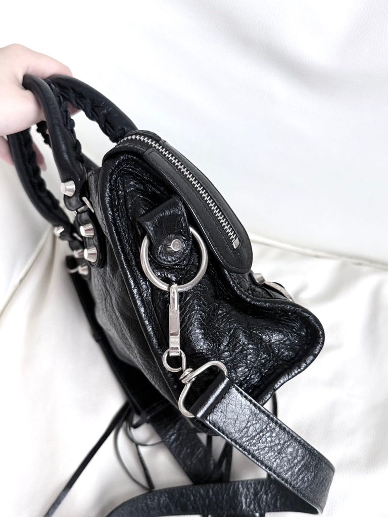 Balenciaga Classic City Mini Bag – Black Silver