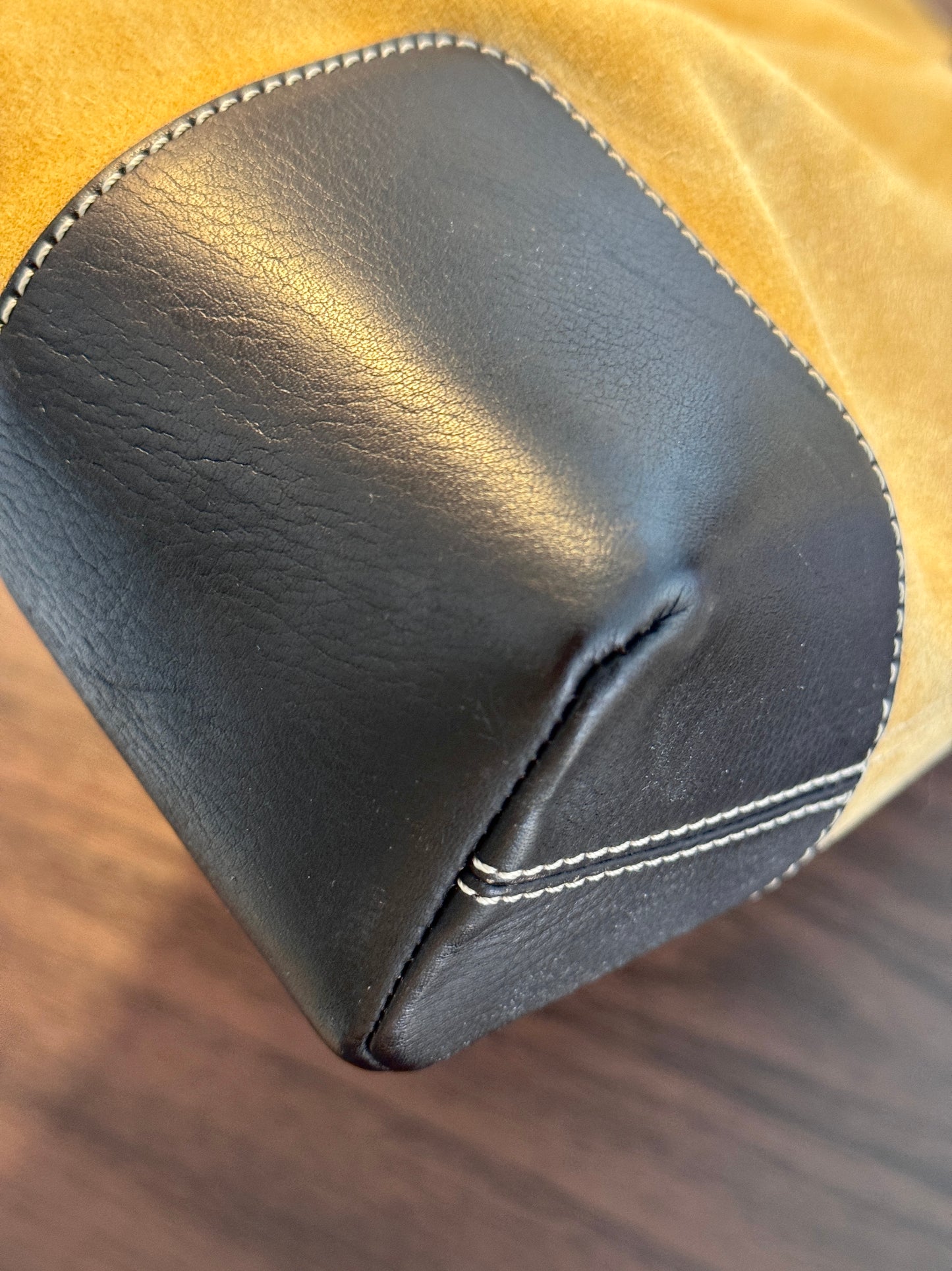 Loewe Vintage Suede & Leather Shoulder Bag