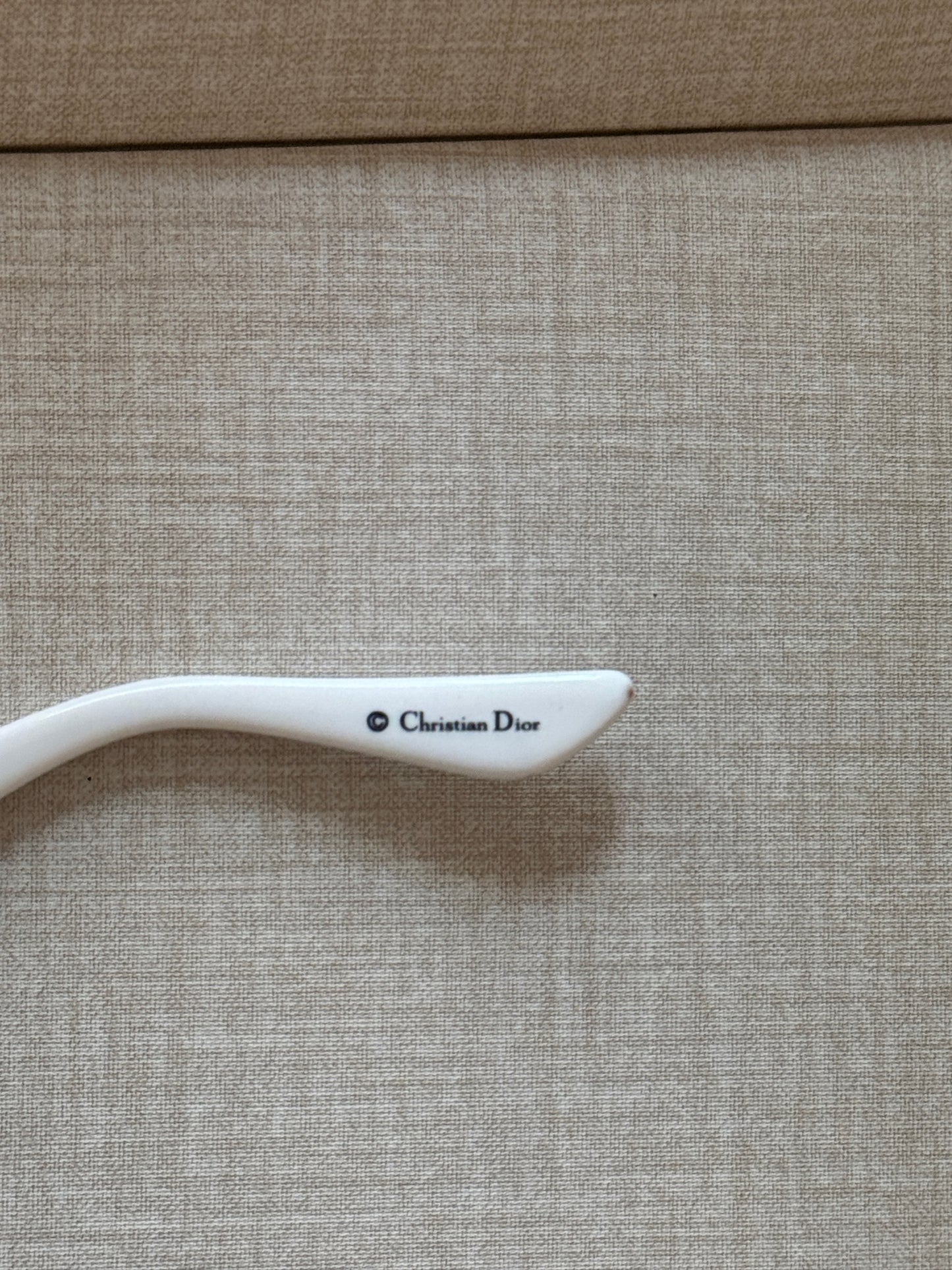 Dior White Oversized Logo Gradiant Sunglasses