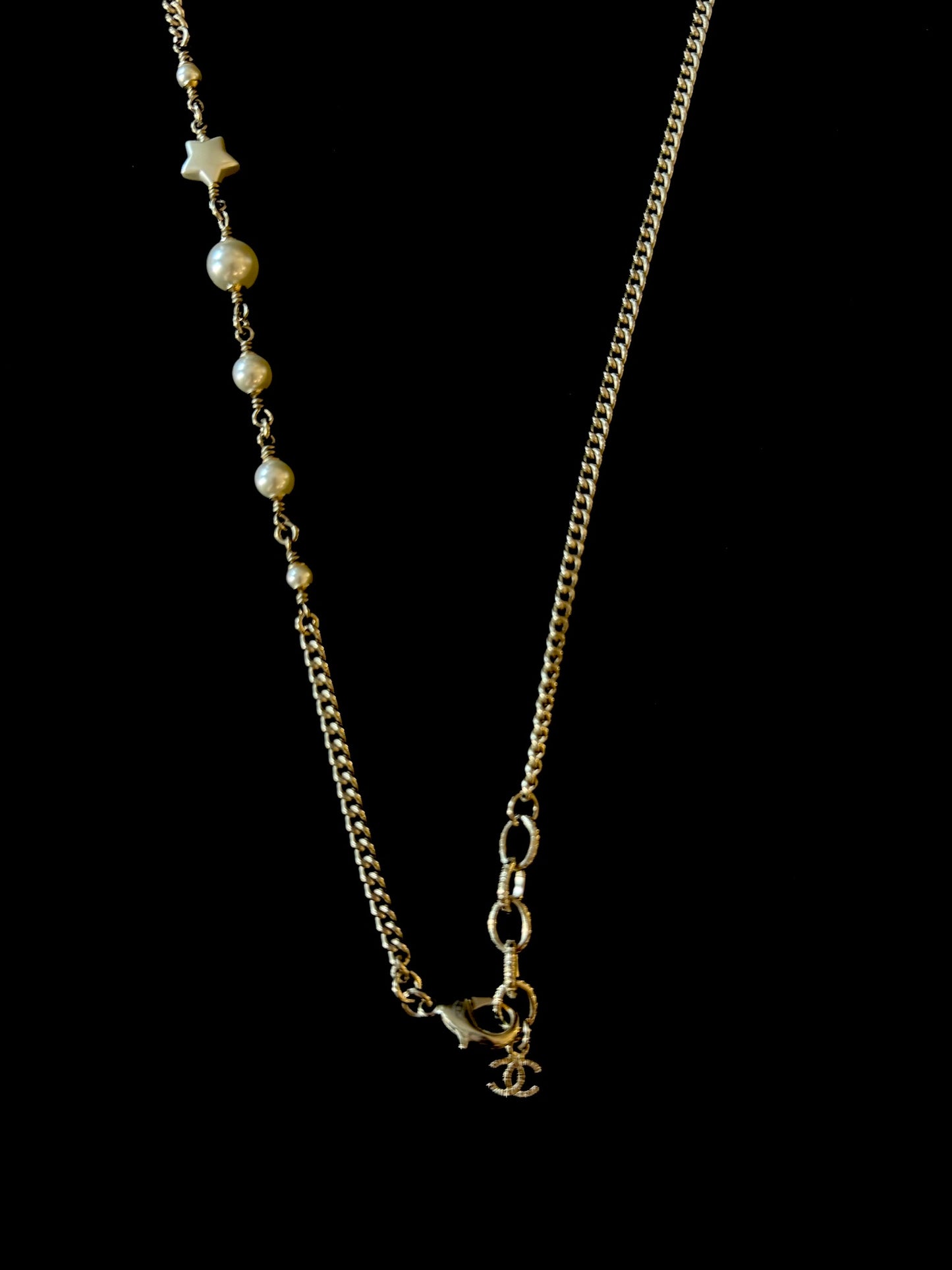 Chanel CC Pearl & Mother-of-Pearl Star Long Necklace